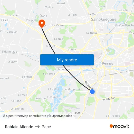 Rablais Allende to Pacé map