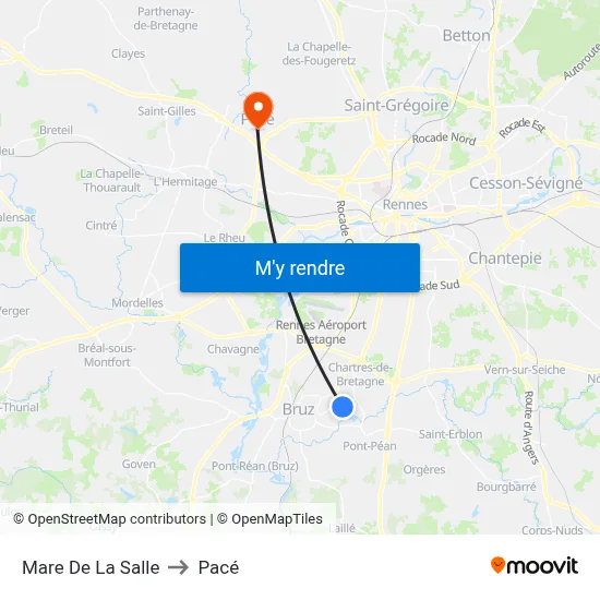 Mare De La Salle to Pacé map