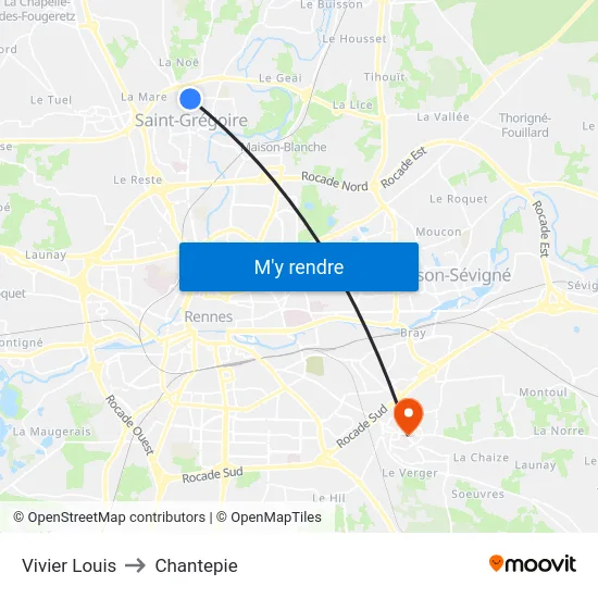 Vivier Louis to Chantepie map