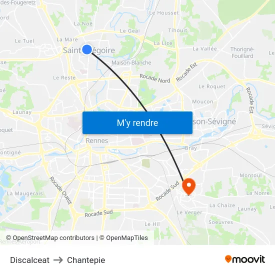 Discalceat to Chantepie map