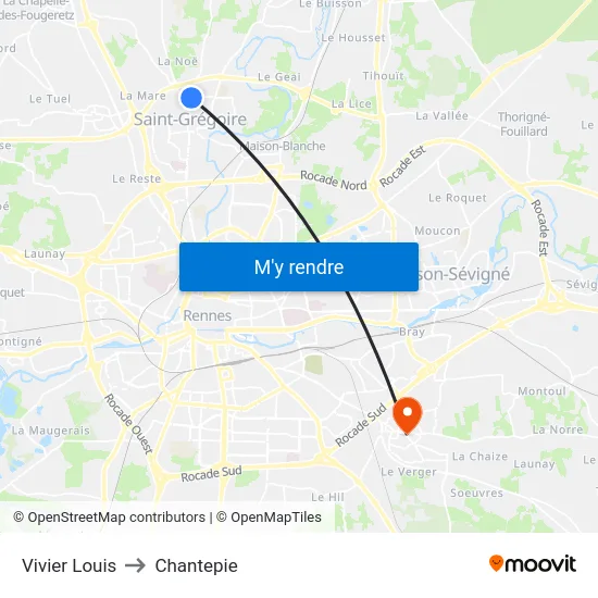 Vivier Louis to Chantepie map