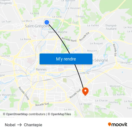 Nobel to Chantepie map