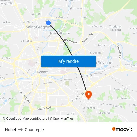 Nobel to Chantepie map