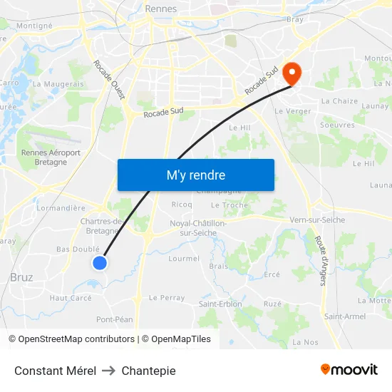 Constant Mérel to Chantepie map