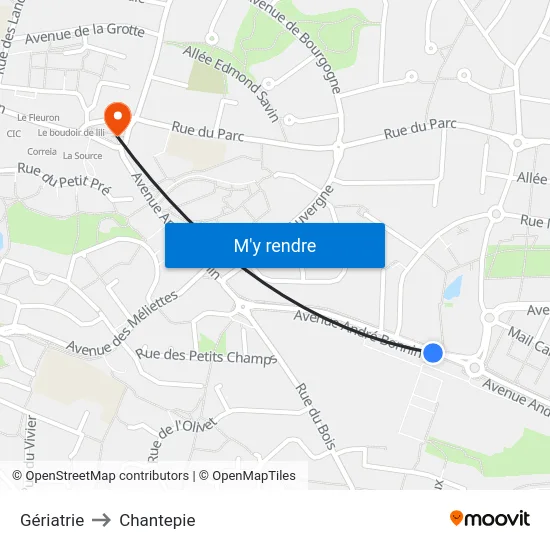 Gériatrie to Chantepie map