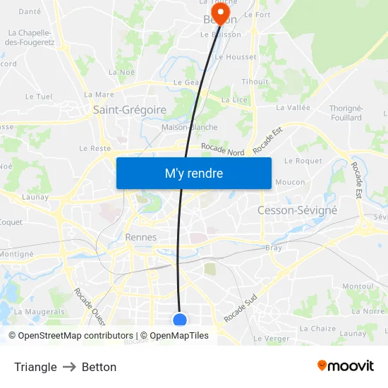 Triangle to Betton map