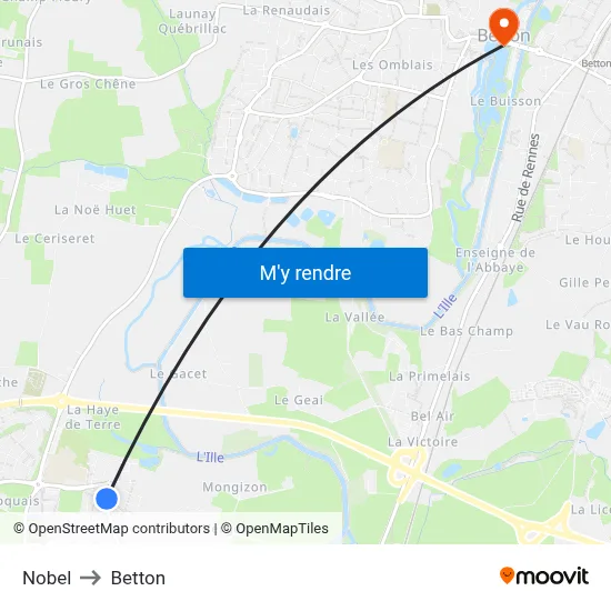 Nobel to Betton map