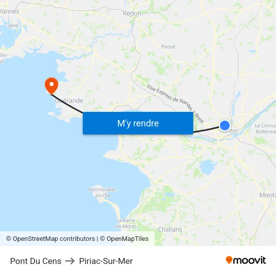 Pont Du Cens to Piriac-Sur-Mer map