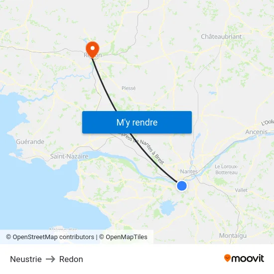 Neustrie to Redon map