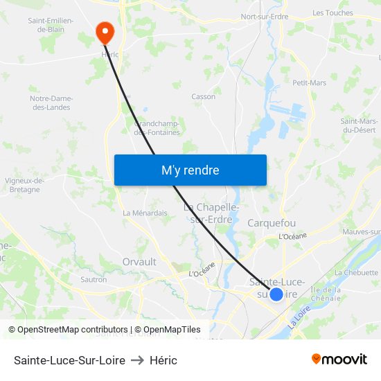 Sainte-Luce-Sur-Loire to Héric map