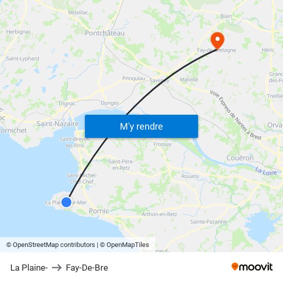 La Plaine- to Fay-De-Bre map