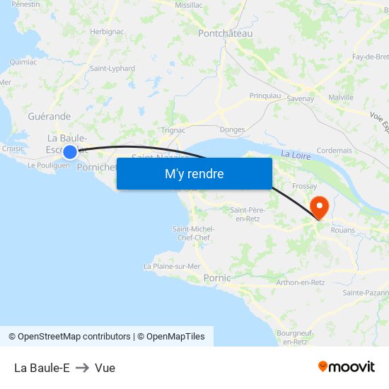 La Baule-E to Vue map