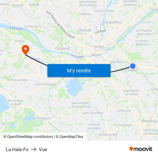 La Haie-Fo to Vue map
