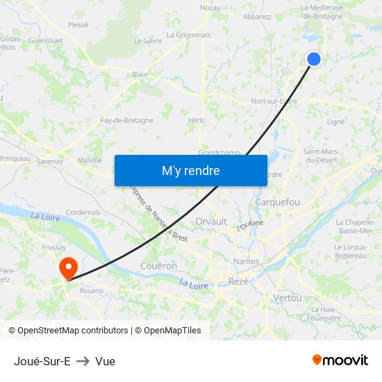 Joué-Sur-E to Vue map