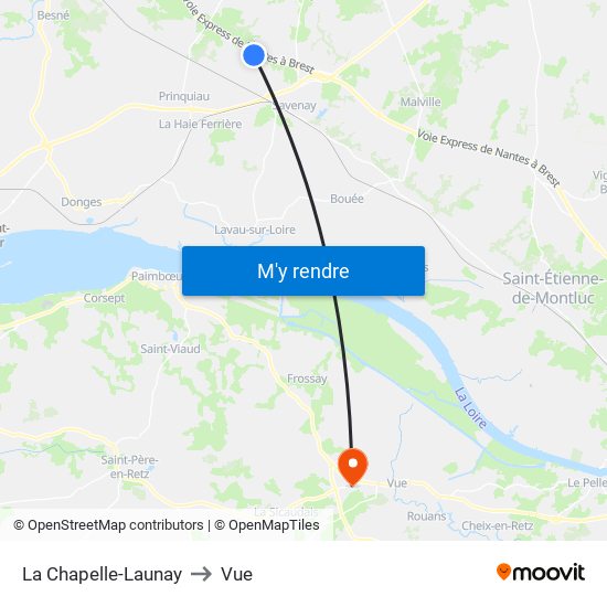 La Chapelle-Launay to Vue map