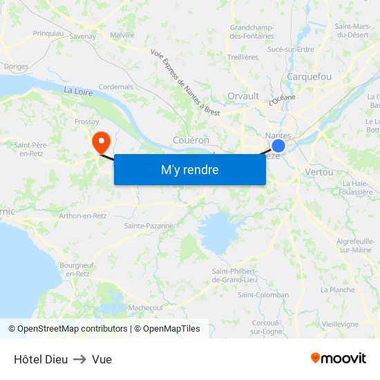 Hôtel Dieu to Vue map