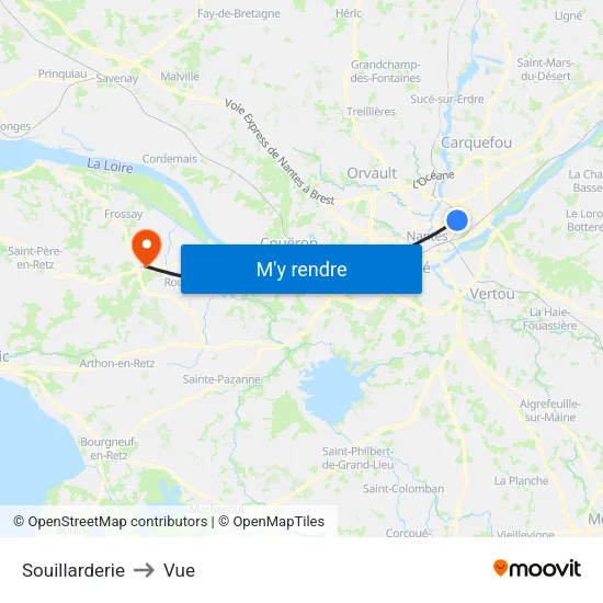 Souillarderie to Vue map