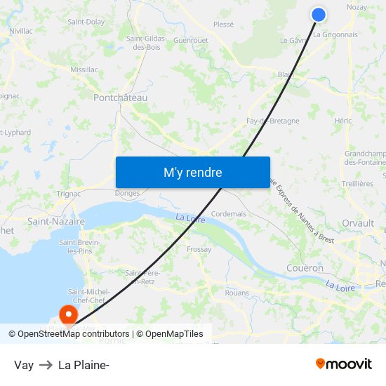 Vay to La Plaine- map