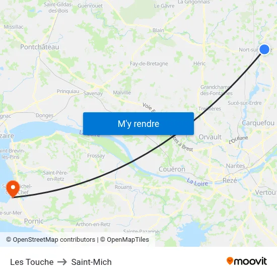 Les Touche to Saint-Mich map