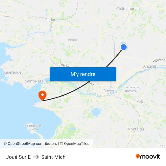 Joué-Sur-E to Saint-Mich map