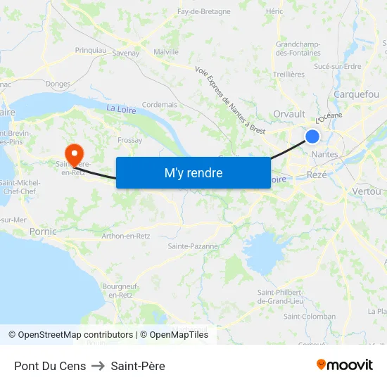 Pont Du Cens to Saint-Père map