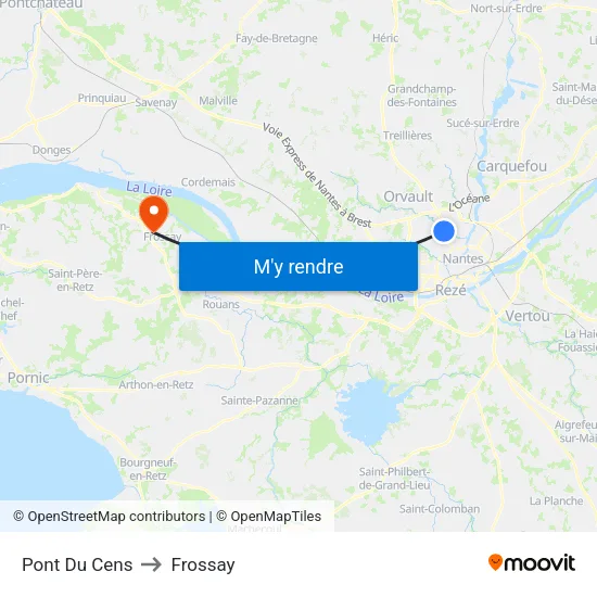 Pont Du Cens to Frossay map