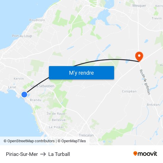 Piriac-Sur-Mer to La Turball map