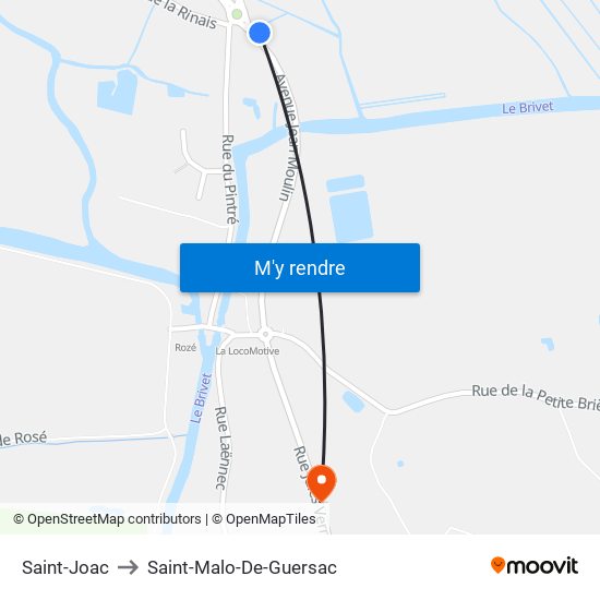 Saint-Joac to Saint-Malo-De-Guersac map