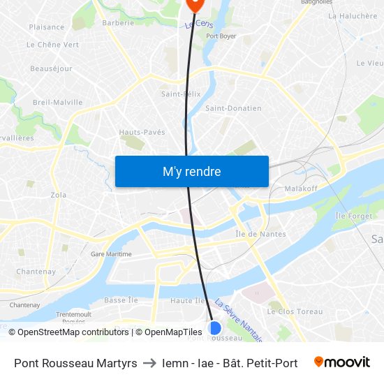Pont Rousseau Martyrs to Iemn - Iae - Bât. Petit-Port map