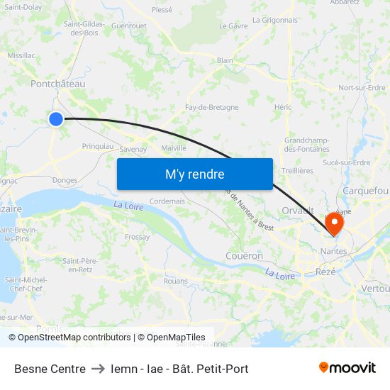 Besne Centre to Iemn - Iae - Bât. Petit-Port map