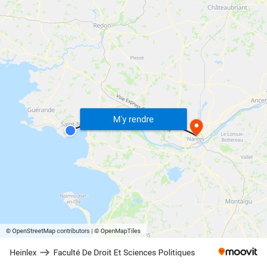 Heinlex to Faculté De Droit Et Sciences Politiques map