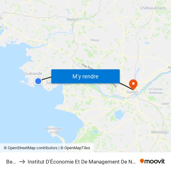 Beslon to Institut D'Économie Et De Management De Nantes - Iae - Bâtiment Erdre map