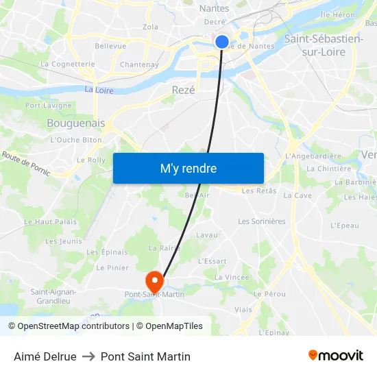 Aimé Delrue to Pont Saint Martin map