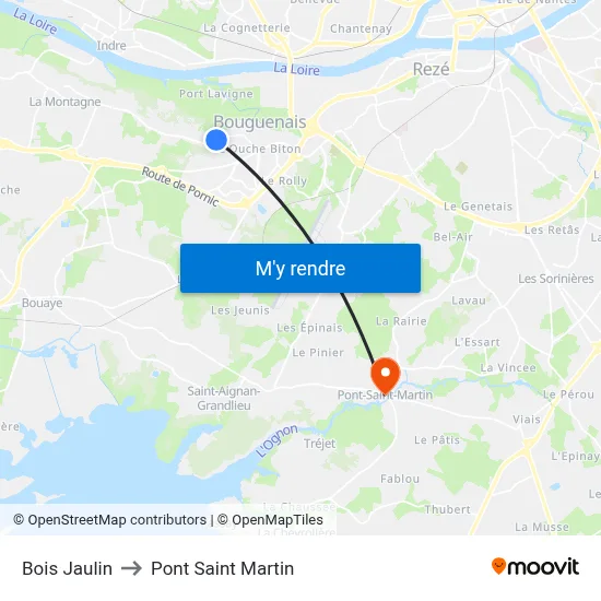 Bois Jaulin to Pont Saint Martin map