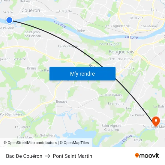 Bac De Couëron to Pont Saint Martin map