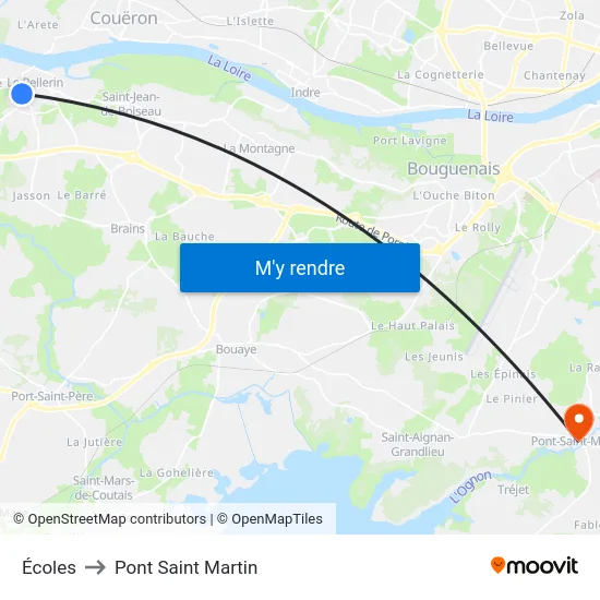 Écoles to Pont Saint Martin map