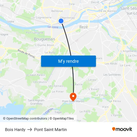 Bois Hardy to Pont Saint Martin map
