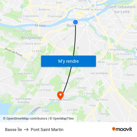 Basse Île to Pont Saint Martin map