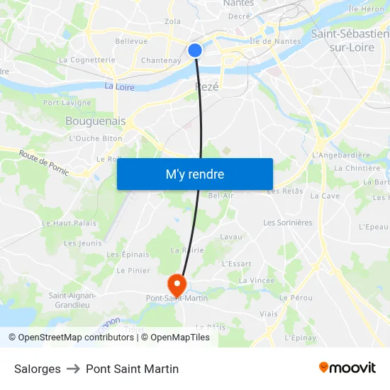 Salorges to Pont Saint Martin map