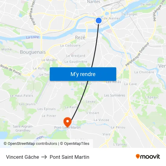 Vincent Gâche to Pont Saint Martin map