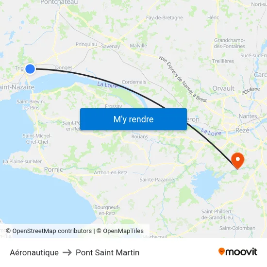 Aéronautique to Pont Saint Martin map
