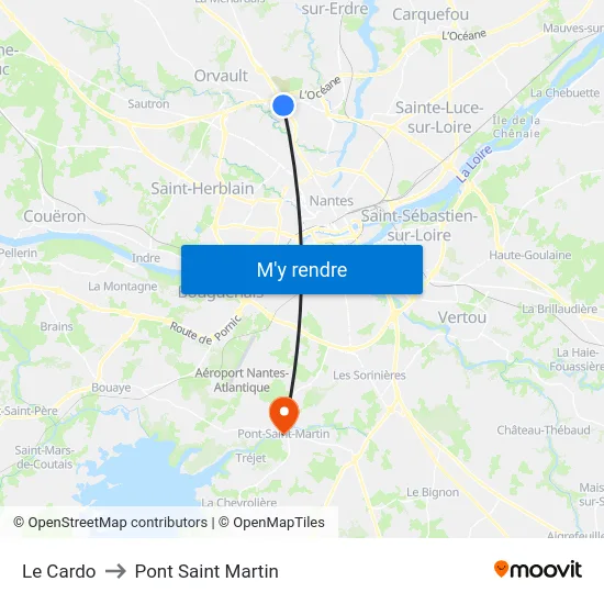 Le Cardo to Pont Saint Martin map