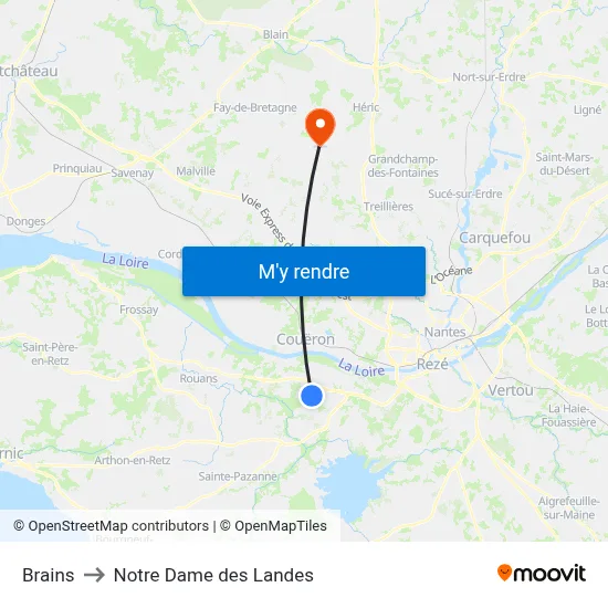Brains to Notre Dame des Landes map