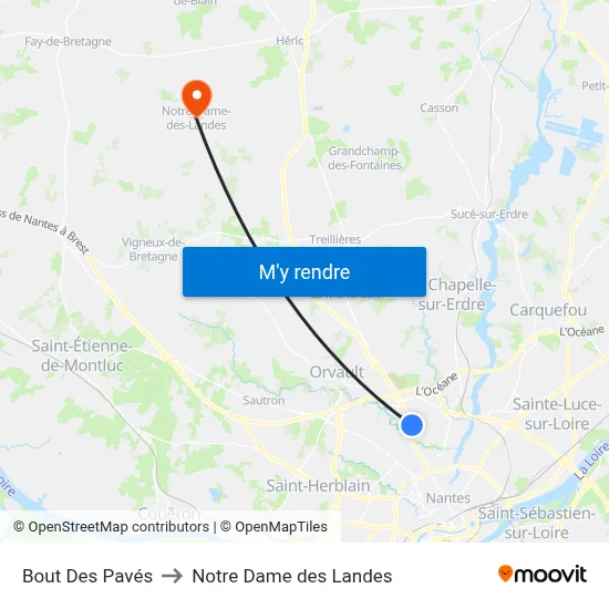 Bout Des Pavés to Notre Dame des Landes map