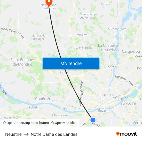 Neustrie to Notre Dame des Landes map