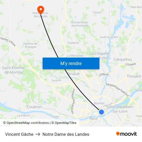 Vincent Gâche to Notre Dame des Landes map