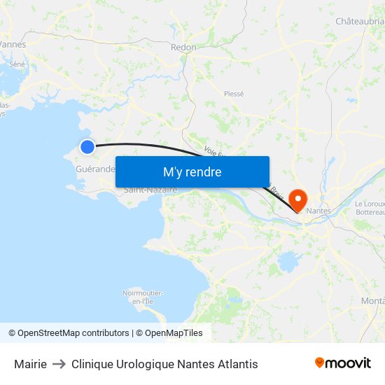Mairie to Clinique Urologique Nantes Atlantis map