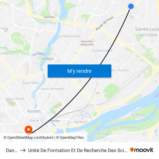 Danemark to Unité De Formation Et De Recherche Des Sciences Pharmaceutiques Et Biologiques map