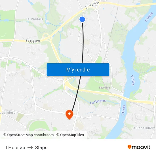 L'Hôpitau to Staps map