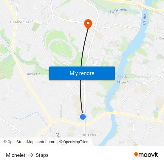 Michelet to Staps map